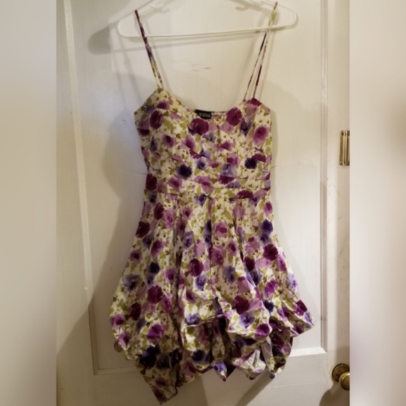 5 for $25 As U Wish Floral Ruffled Dress - Picture 1 of 6